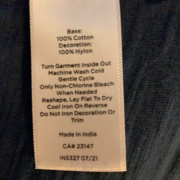 Talbots Blue and Black Polka Dot Top - Picture 4 of 4